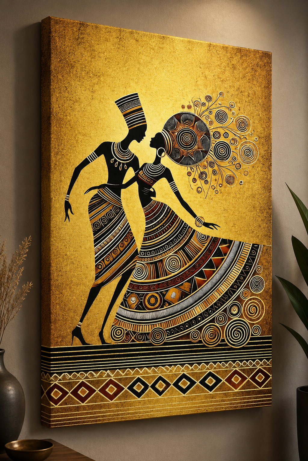 Tablou Modern African Dance Gold