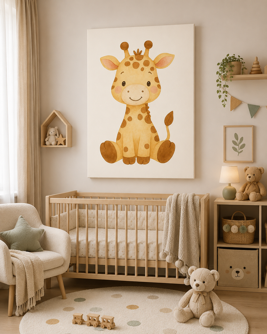 Tablou Canvas Baby Girafă