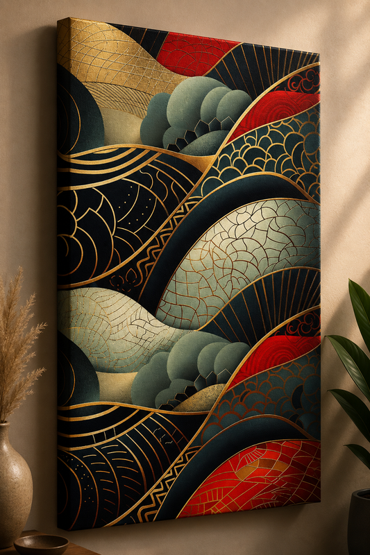 Tablou Canvas Valuri Imperiale Art Deco